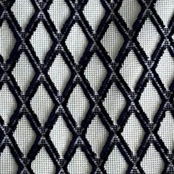 J. McLaughlin Navy Blue/Ivory Geometric Print Skirt Size 14 Office Collegiate - Picture 5 of 9